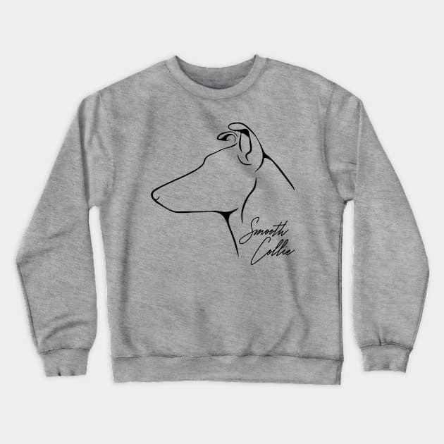 Proud Smooth Collie profile dog lover Crewneck Sweatshirt by wilsigns